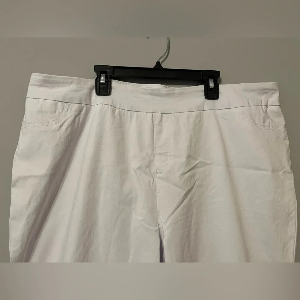 Soft Surroundings White Cropped/ankle Pant Size 2x